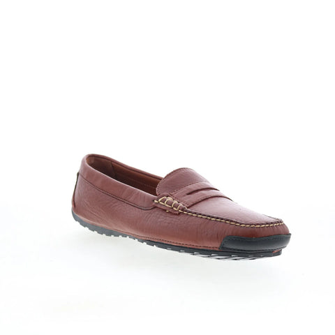 T.B. Phelps TBP46 Mens Brown Leather Slip On Loafers & Slip Ons Penny Shoes 