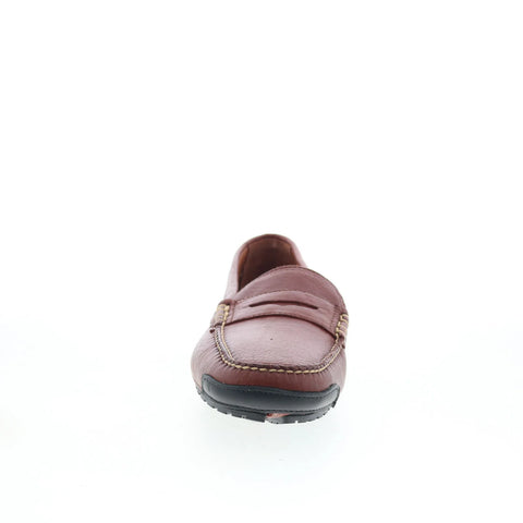 T.B. Phelps TBP46 Mens Brown Leather Slip On Loafers & Slip Ons Penny Shoes 