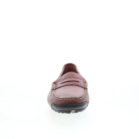 T.B. Phelps TBP47 Mens Brown Leather Slip On Loafers & Slip Ons Penny Shoes 