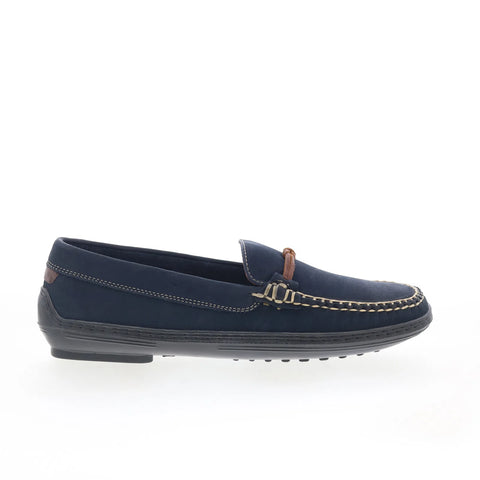 T.B. Phelps TBP48 Mens Blue Leather Slip On Loafers & Slip Ons Casual Shoes 