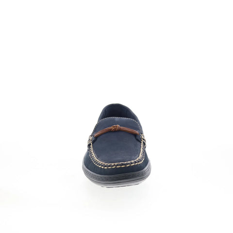 T.B. Phelps TBP48 Mens Blue Leather Slip On Loafers & Slip Ons Casual Shoes 
