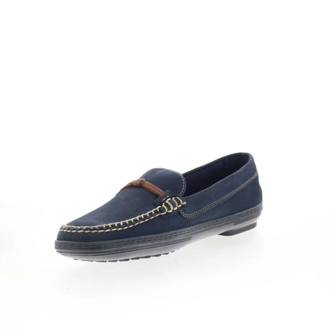 T.B. Phelps TBP48 Mens Blue Leather Slip On Loafers & Slip Ons Casual Shoes 