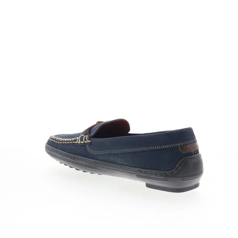 T.B. Phelps TBP48 Mens Blue Leather Slip On Loafers & Slip Ons Casual Shoes 