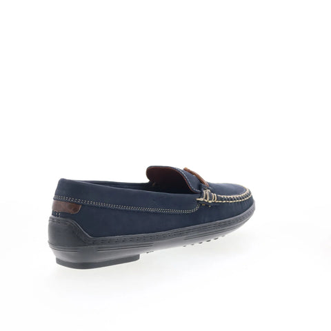 T.B. Phelps TBP48 Mens Blue Leather Slip On Loafers & Slip Ons Casual Shoes 