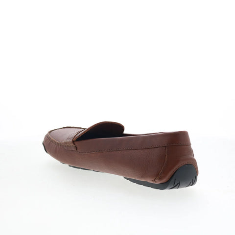 T.B. Phelps TBP4 Mens Brown Leather Slip On Loafers & Slip Ons Penny Shoes 