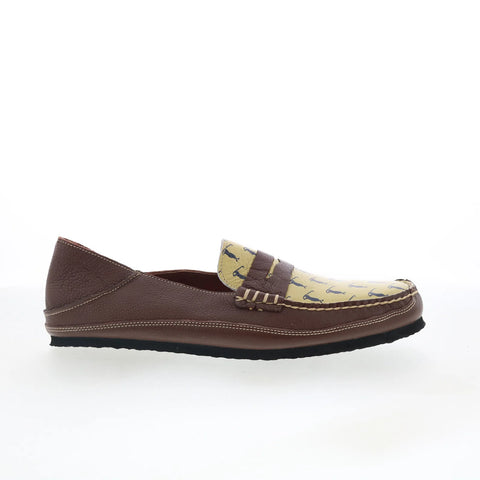 T.B. Phelps TBP50 Mens Brown Leather Slip On Loafers & Slip Ons Penny Shoes 