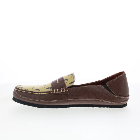 T.B. Phelps TBP50 Mens Brown Leather Slip On Loafers & Slip Ons Penny Shoes 