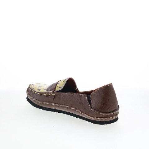 T.B. Phelps TBP50 Mens Brown Leather Slip On Loafers & Slip Ons Penny Shoes 