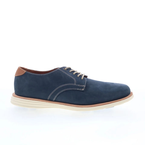 T.B. Phelps TBP51 Mens Blue Nubuck Lace Up Oxfords & Lace Ups Casual Shoes 