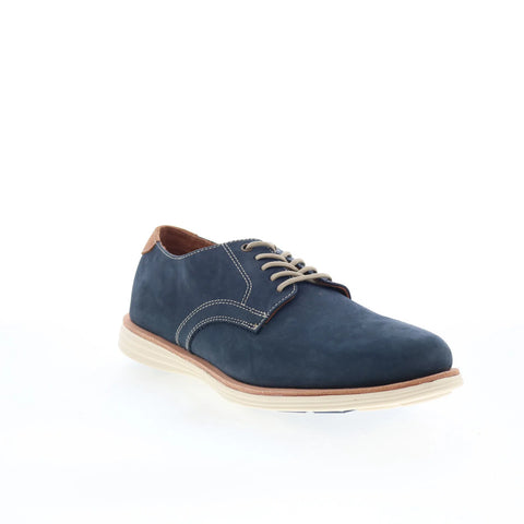 T.B. Phelps TBP51 Mens Blue Nubuck Lace Up Oxfords & Lace Ups Casual Shoes 