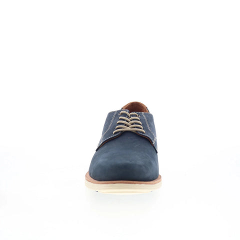 T.B. Phelps TBP51 Mens Blue Nubuck Lace Up Oxfords & Lace Ups Casual Shoes 