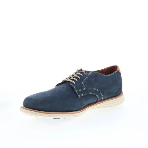T.B. Phelps TBP51 Mens Blue Nubuck Lace Up Oxfords & Lace Ups Casual Shoes 