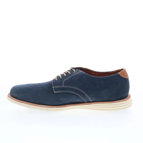 T.B. Phelps TBP51 Mens Blue Nubuck Lace Up Oxfords & Lace Ups Casual Shoes 
