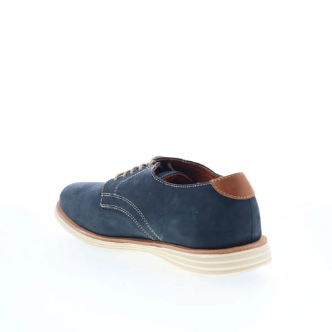 T.B. Phelps TBP51 Mens Blue Nubuck Lace Up Oxfords & Lace Ups Casual Shoes 