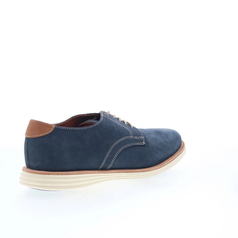 T.B. Phelps TBP51 Mens Blue Nubuck Lace Up Oxfords & Lace Ups Casual Shoes 