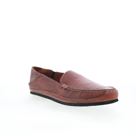 T.B. Phelps TBP52 Mens Brown Leather Loafers & Slip Ons Casual Shoes 