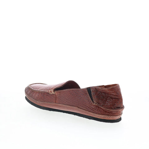 T.B. Phelps TBP52 Mens Brown Leather Loafers & Slip Ons Casual Shoes 