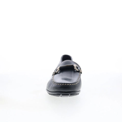 T.B. Phelps TBP53 Mens Black Leather Loafers & Slip Ons Casual Shoes 