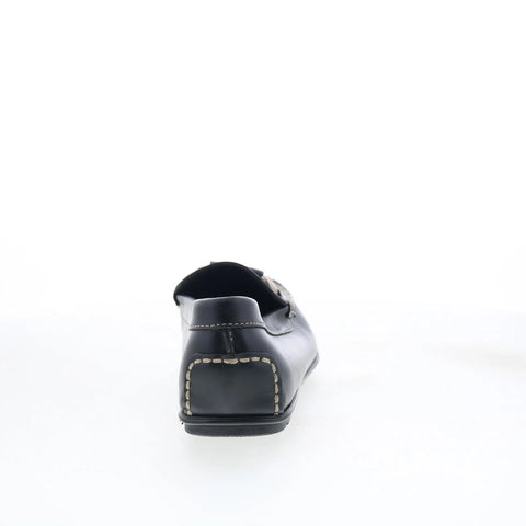 T.B. Phelps TBP53 Mens Black Leather Loafers & Slip Ons Casual Shoes 