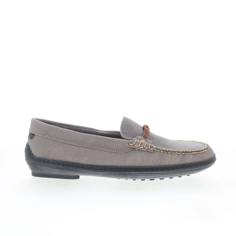 T.B. Phelps TBP54 Mens Gray Leather Slip On Loafers & Slip Ons Casual Shoes 