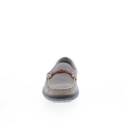 T.B. Phelps TBP54 Mens Gray Leather Slip On Loafers & Slip Ons Casual Shoes 