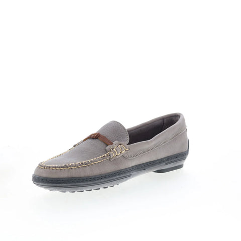 T.B. Phelps TBP54 Mens Gray Leather Slip On Loafers & Slip Ons Casual Shoes 