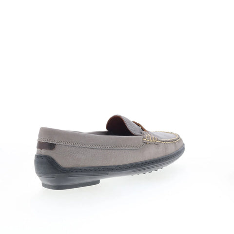 T.B. Phelps TBP54 Mens Gray Leather Slip On Loafers & Slip Ons Casual Shoes 