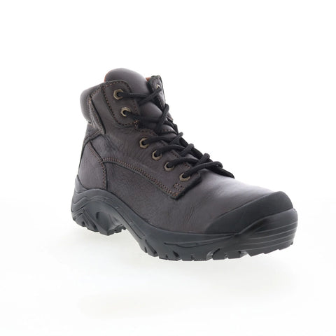 T.B. Phelps TBP9 Steel Toe Mens Brown Leather Lace Up Casual Dress Boots