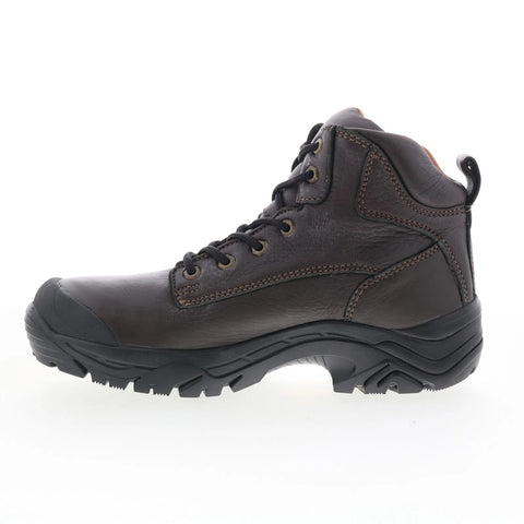 T.B. Phelps TBP9 Steel Toe Mens Brown Leather Lace Up Casual Dress Boots