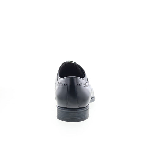 Studio Belvedere Ted Mens Black Leather Oxfords & Lace Ups Cap Toe Shoes