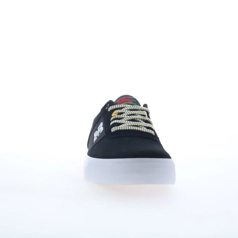 DC Teknic ADYS300763-XKWB Mens Black Leather Skate Inspired Sneakers Shoes