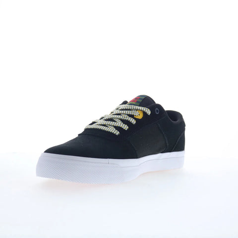 DC Teknic ADYS300763-XKWB Mens Black Leather Skate Inspired Sneakers Shoes