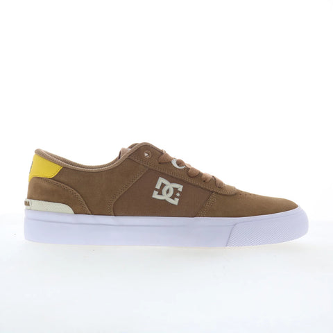 DC Teknic S ADYS300739-BNY Mens Brown Leather Skate Inspired Sneakers Shoes