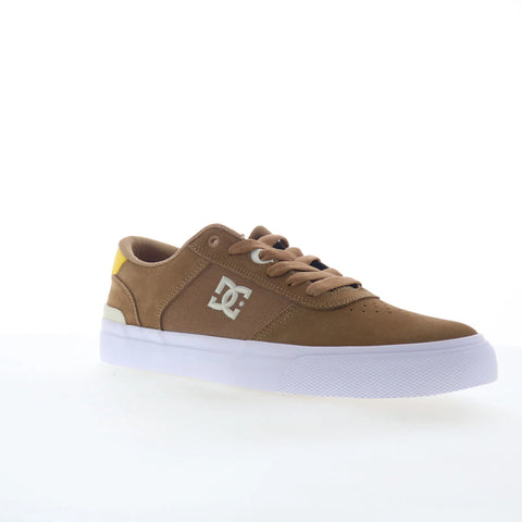 DC Teknic S ADYS300739-BNY Mens Brown Leather Skate Inspired Sneakers Shoes