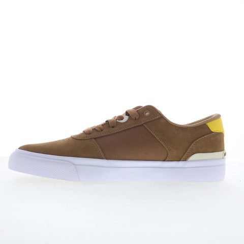 DC Teknic S ADYS300739-BNY Mens Brown Leather Skate Inspired Sneakers Shoes