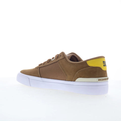 DC Teknic S ADYS300739-BNY Mens Brown Leather Skate Inspired Sneakers Shoes