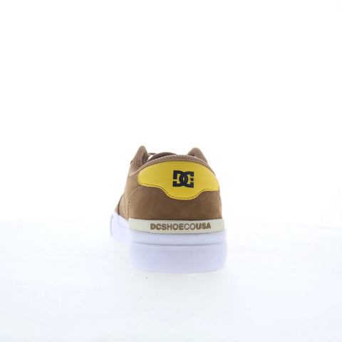 DC Teknic S ADYS300739-BNY Mens Brown Leather Skate Inspired Sneakers Shoes