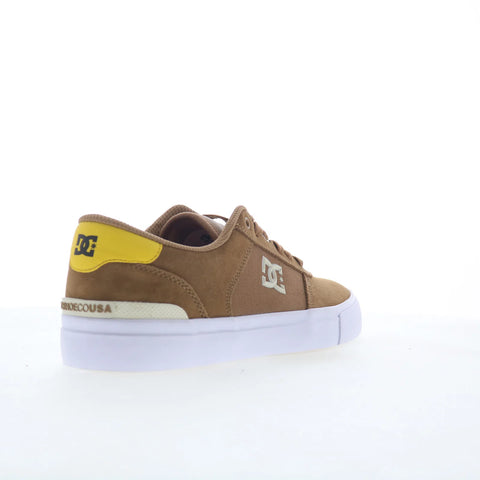 DC Teknic S ADYS300739-BNY Mens Brown Leather Skate Inspired Sneakers Shoes