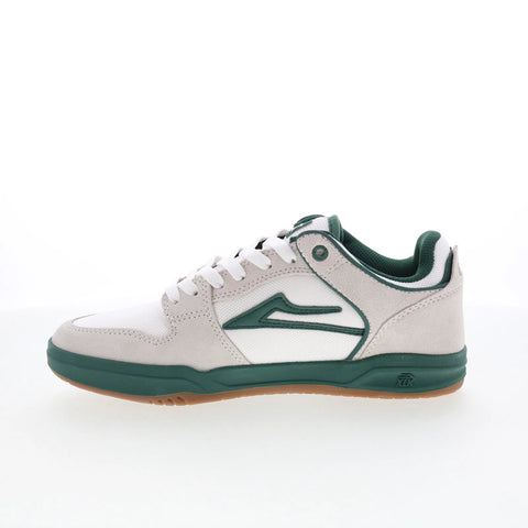 Lakai Telford Elite Mens White Suede Lace Up Skate Inspired Sneakers Shoes