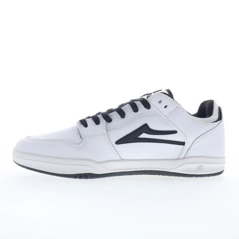 Lakai Telford Low Mens White Leather Lace Up Skate Inspired Sneakers Shoes