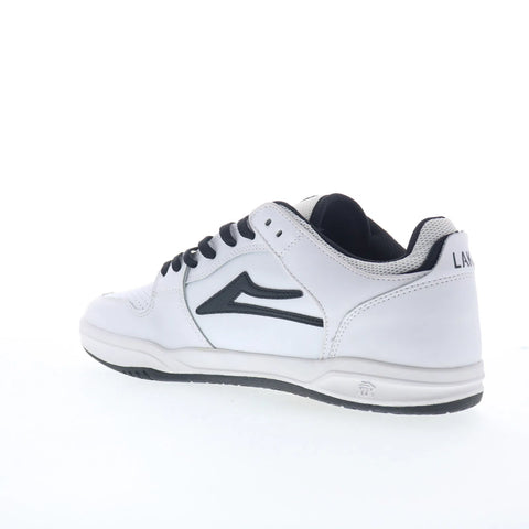 Lakai Telford Low Mens White Leather Lace Up Skate Inspired Sneakers Shoes