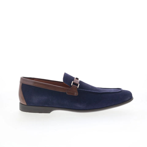 Mezlan Telmo 20992 Mens Blue Suede Loafers & Slip Ons Casual Shoes