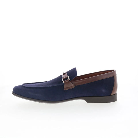 Mezlan Telmo 20992 Mens Blue Suede Loafers & Slip Ons Casual Shoes