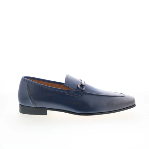 Mezlan Telmo 21100 Mens Blue Leather Loafers & Slip Ons Casual Shoes