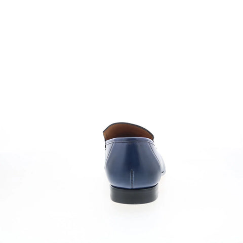 Mezlan Telmo 21100 Mens Blue Leather Loafers & Slip Ons Casual Shoes