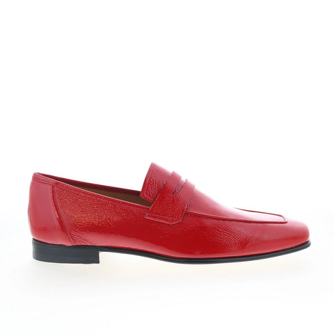 Mezlan Telmo 21155 Mens Red Leather Loafers & Slip Ons Penny Shoes