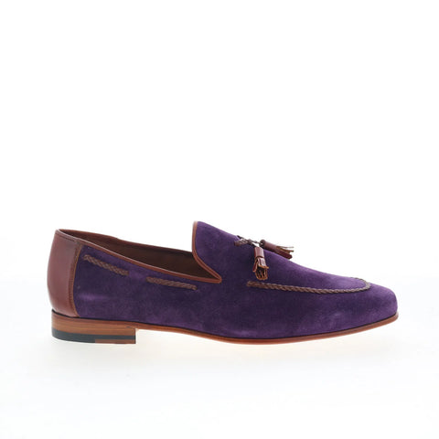 Mezlan Telmo 21231 Mens Purple Suede Loafers & Slip Ons Casual Shoes
