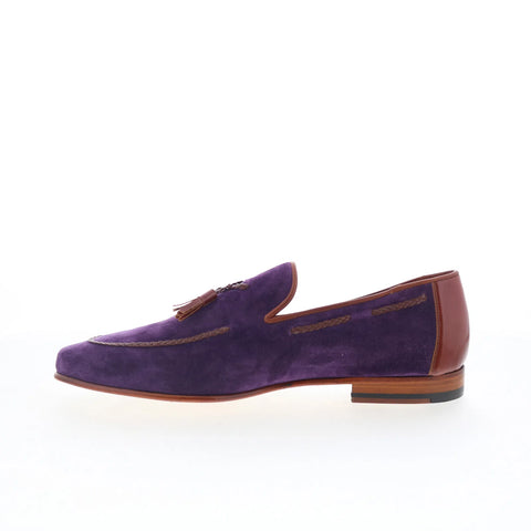 Mezlan Telmo 21231 Mens Purple Suede Loafers & Slip Ons Casual Shoes