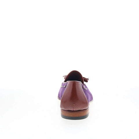 Mezlan Telmo 21231 Mens Purple Suede Loafers & Slip Ons Casual Shoes