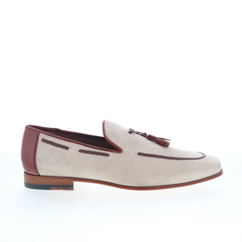 Mezlan Telmo 21231 Mens Beige Suede Loafers & Slip Ons Casual Shoes
